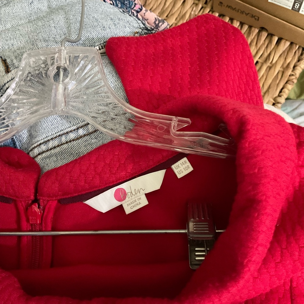 Boden Scarlet Textured Mini Dress - Picture 7 of 8